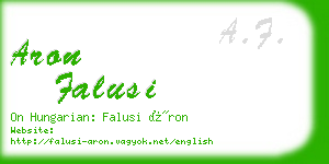 aron falusi business card